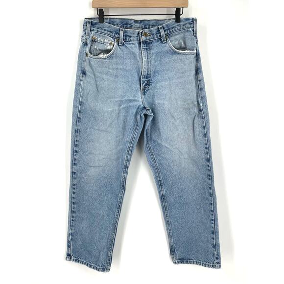 Carhartt Relaxed Fit Jeans Blue Men’s Size 36x30 Distresseds - Picture 1 of 11